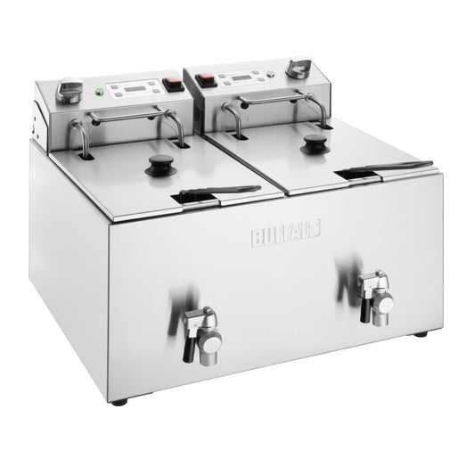Friteuse électrique double avec minuterie Buffalo 2x8L - Buffalo - CU621