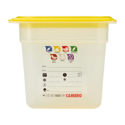 Bac en polypropylène Cambro Safetrak IML GN 1/3 150mm - Cambro - JN510