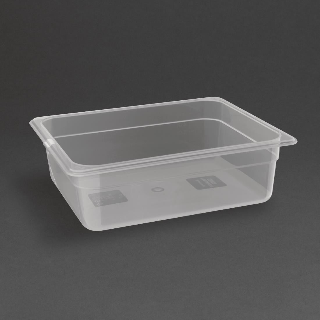Bac en polypropylène GN 1/2 sans couvercle Nisbets Essentials 100mm - Nisbets Essentials - FA823