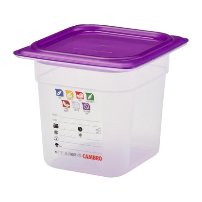 Bac en polypropylène Cambro Safetrak IML GN 1/6 150mm - Cambro - JN517