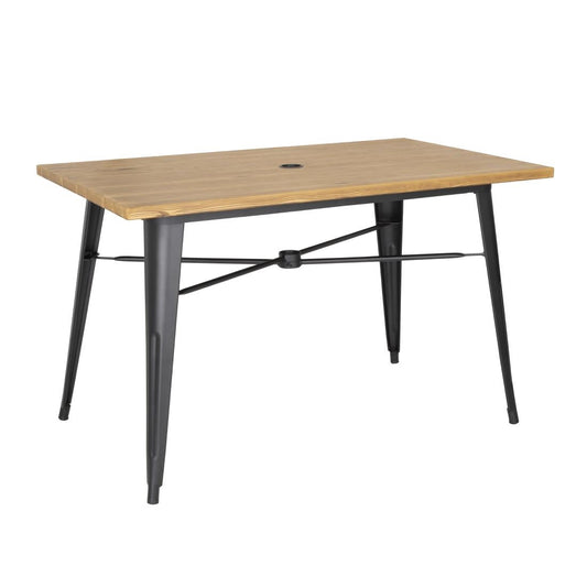 Table d'extérieur en aluminium et bois Bolero Complete 120x76 cm bois clair - Bolero - FT954