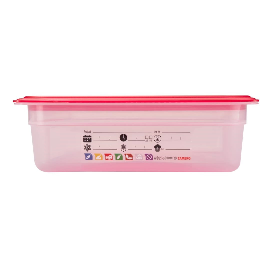 Bac en polypropylène Cambro Safetrak IML GN 1/1 100mm - Cambro - JN501