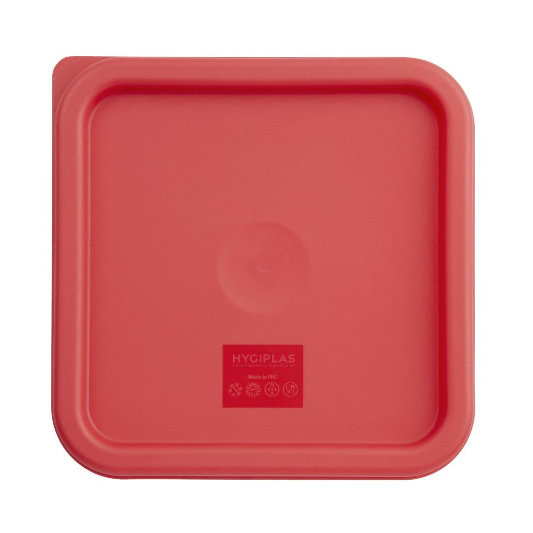 Couvercle carré rouge moyen Hygiplas - Hygiplas - CF041
