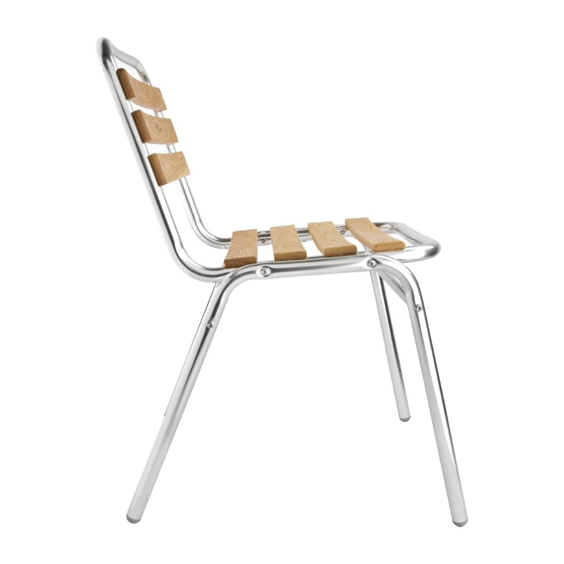 Chaises bistro frêne et aluminium Bolero (lot de 4) - Bolero - GK997