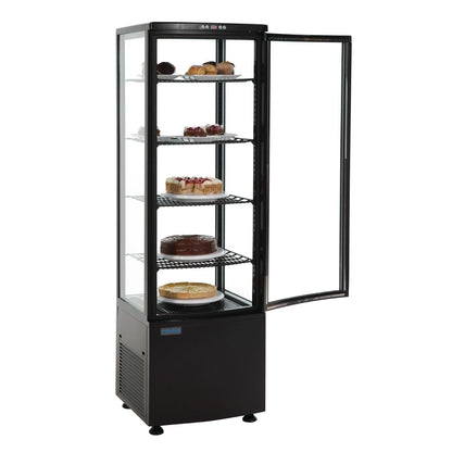 Vitrine réfrigérée avec portes incurvées Polar Série C noire 235L - Polar - DP289