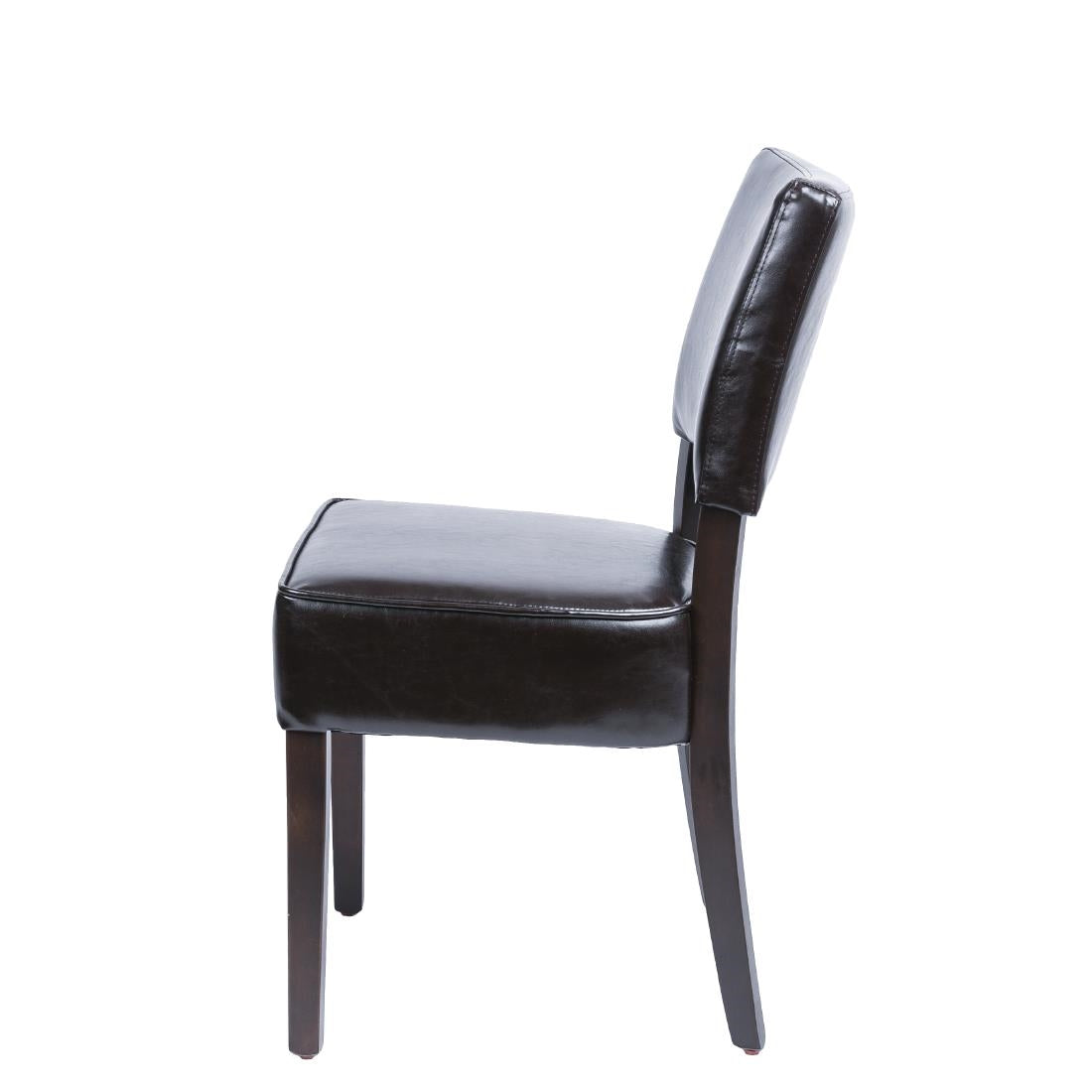 Chaises confortables en simili cuir Bolero marron foncé (lot de 2) - Bolero - GF957