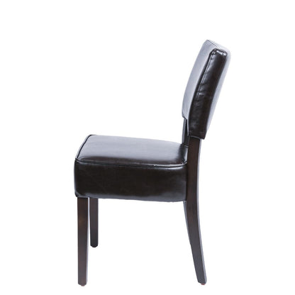 Chaises confortables en simili cuir Bolero marron foncé (lot de 2) - Bolero - GF957