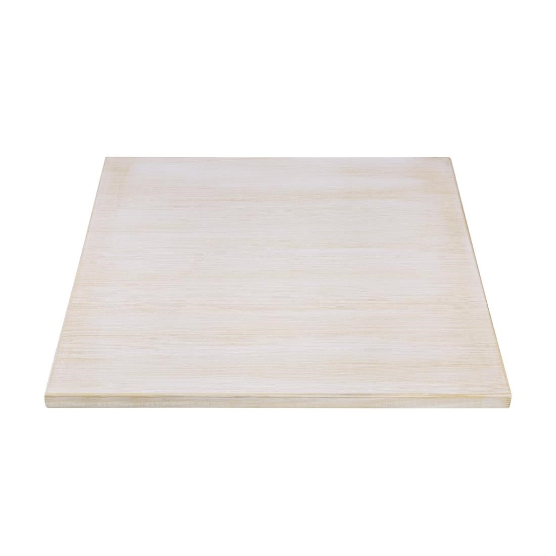 Plateau de table carré pré-percé vintage blanc Bolero 700mm - Bolero - CY951
