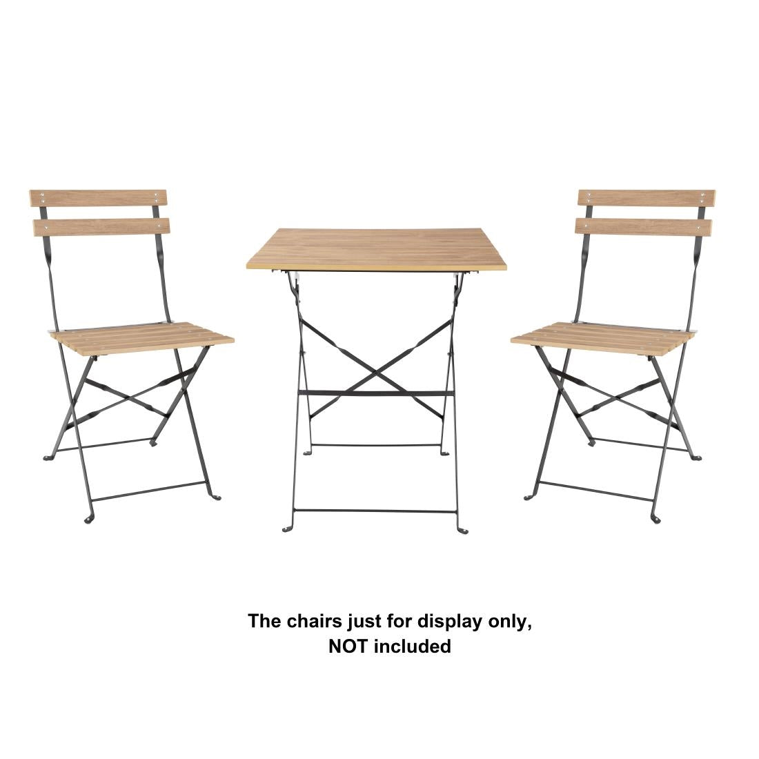 Table de terrasse carrée Bolero Perth effet bois - Bolero - FU538
