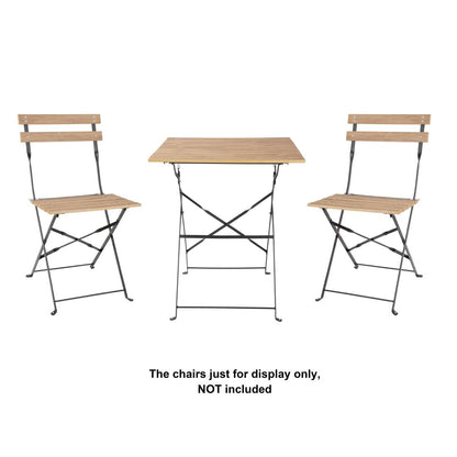 Table de terrasse carrée Bolero Perth effet bois - Bolero - FU538