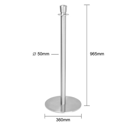 Poteaux d'accueil base plate Bolero inox brossé (lot de 2) - Bolero - GP639