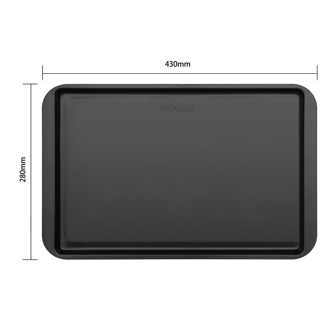 Plaque à pâtisserie antiadhésive en acier carbone Vogue 390 x 261mm - Vogue - GD015