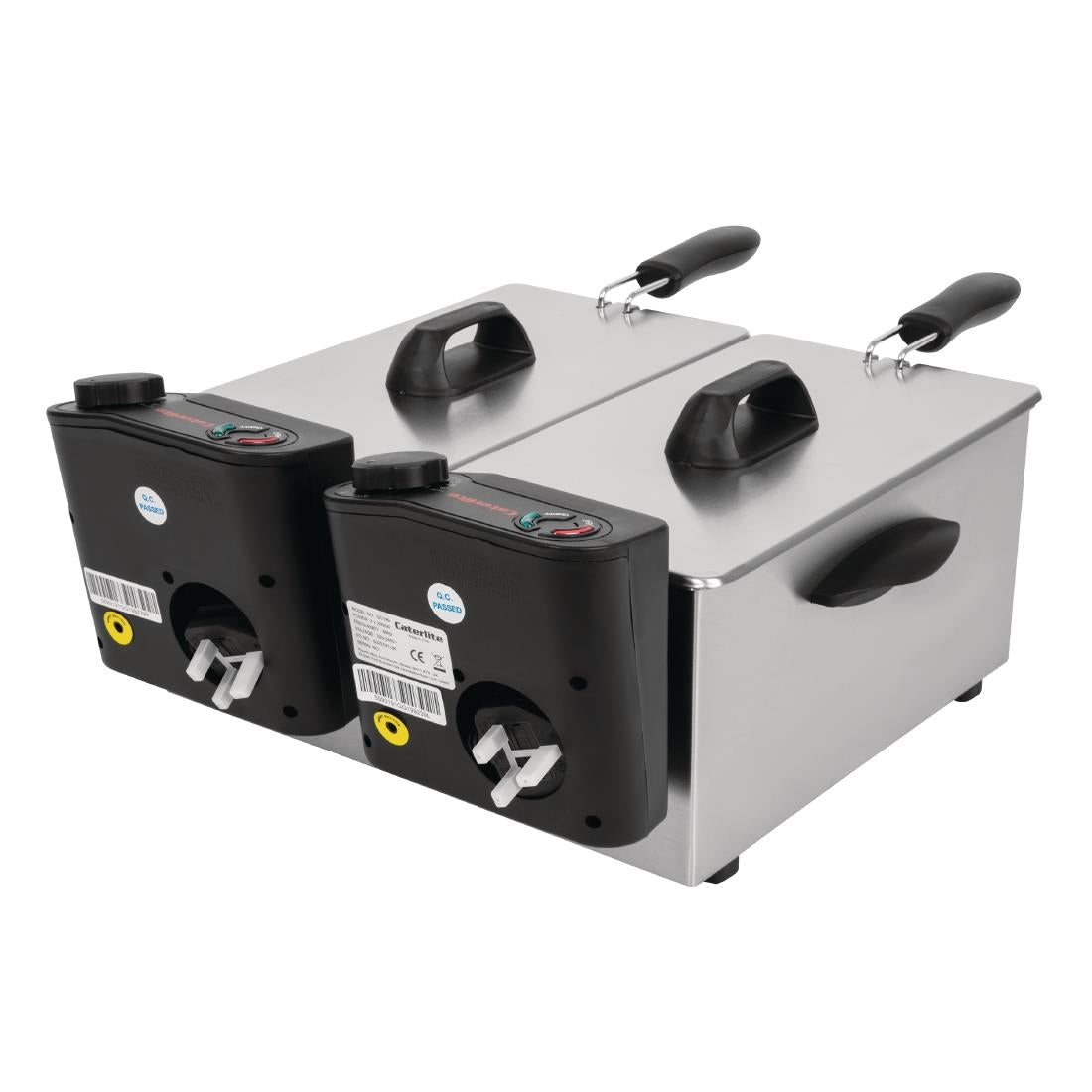 Friteuse de comptoir double Caterlite peu intensive 2x 3,5L - Caterlite - GG199