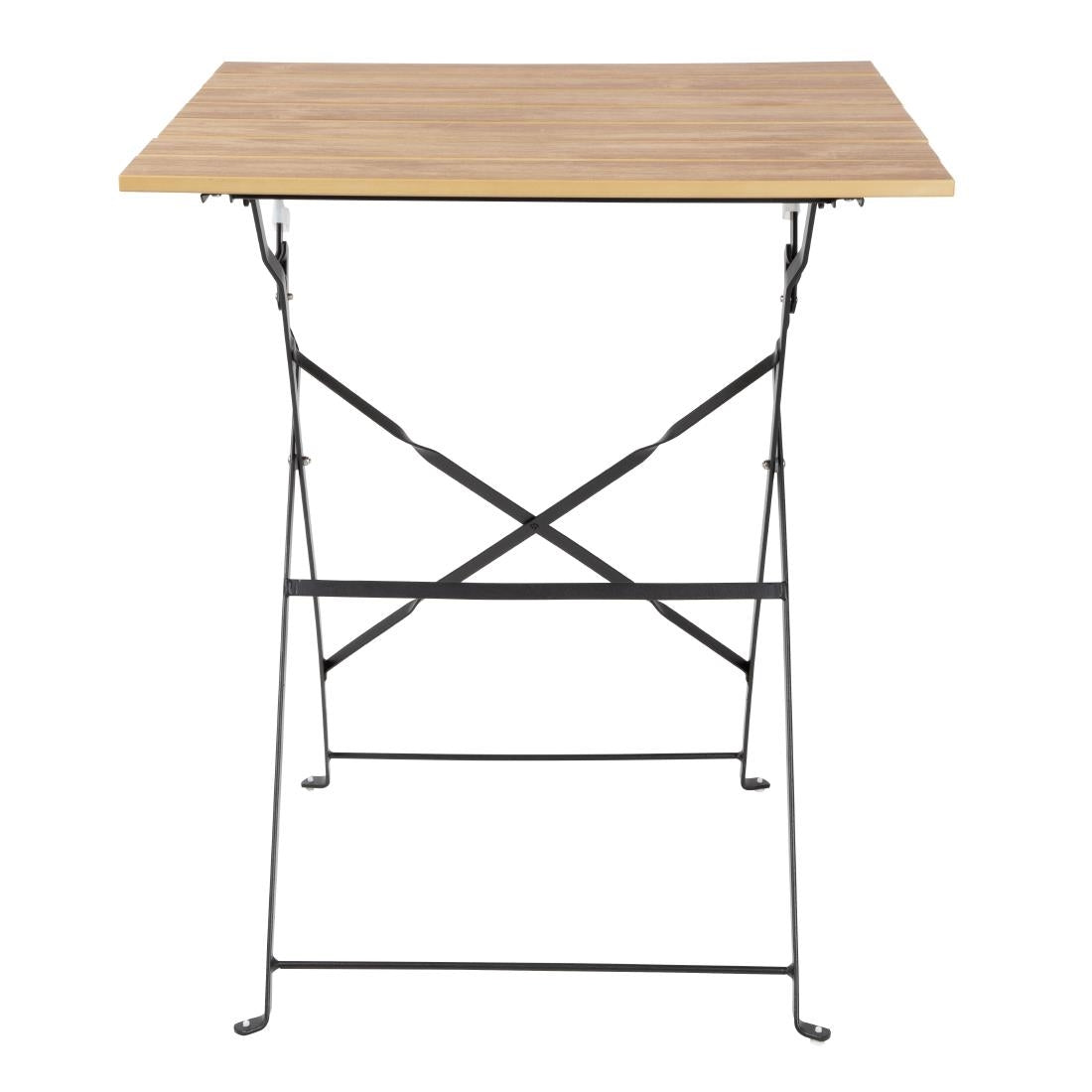 Table de terrasse carrée Bolero Perth effet bois - Bolero - FU538