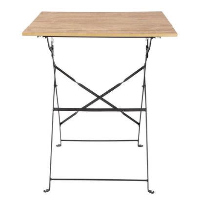 Table de terrasse carrée Bolero Perth effet bois - Bolero - FU538
