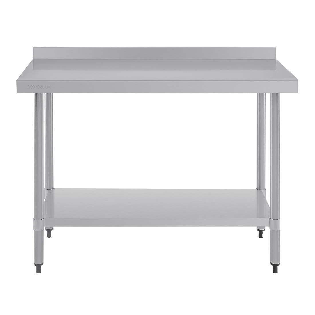 Table de préparation avec rebord en acier inoxydable Vogue 1200 x 600mm - Vogue - T381