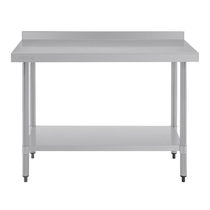 Table de préparation avec rebord en acier inoxydable Vogue 1200 x 600mm - Vogue - T381