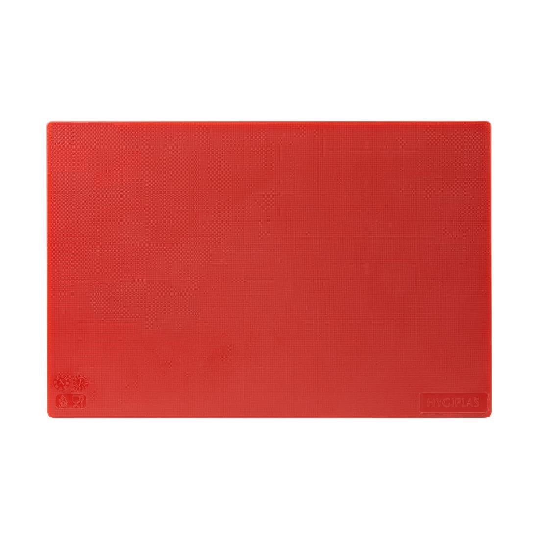 Planche à découper antibactérienne basse densité Hygiplas rouge - Hygiplas - HC859