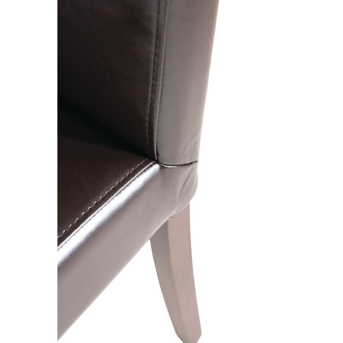 Chaises en simili cuir Bolero marron foncé (lot de 2) - Bolero - GF955