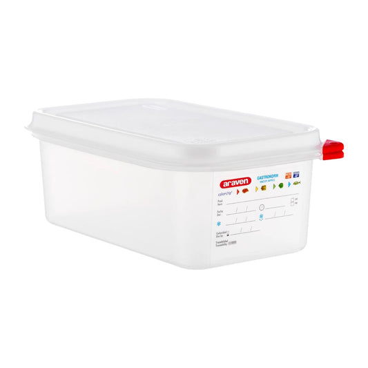 Boîtes alimentaires en polypropylène GN 1/4 Araven 2,8L (lot de 4) - Araven - DL981