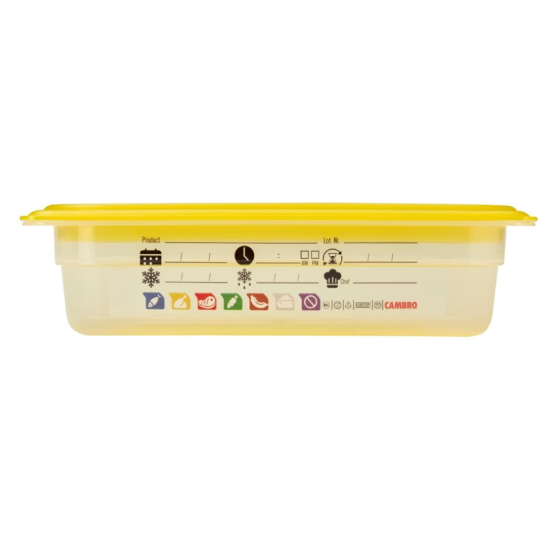 Bac en polypropylène Cambro Safetrak IML GN 1/4 65mm - Cambro - JN512