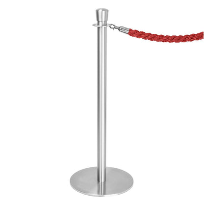 Poteaux d'accueil base plate Bolero inox brossé (lot de 2) - Bolero - GP639