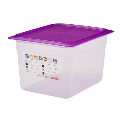 Bac en polypropylène Cambro Safetrak IML GN 1/2 200mm - Cambro - JN507