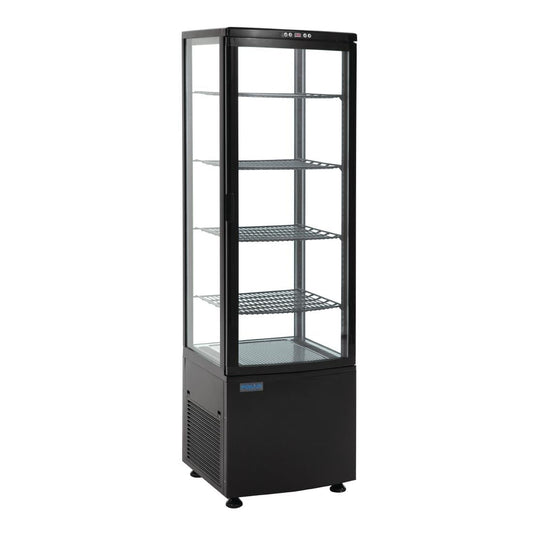 Vitrine réfrigérée porte incurvée économe en énergie Polar série C noire 235L - Polar - CX573