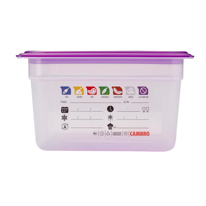 Bac en polypropylène Cambro Safetrak IML GN 1/2 150mm - Cambro - JN506