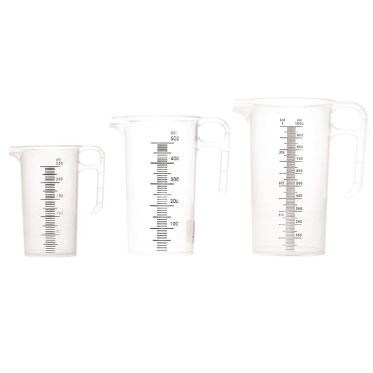 Ensemble de pichets gradués en polypropylène Pro-Measures 250 ml, 500 ml et 1 L - Pro-Measures - CH439