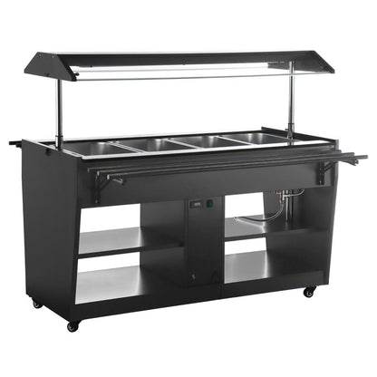 Buffet central chauffant Buffalo noir - Buffalo - JA179