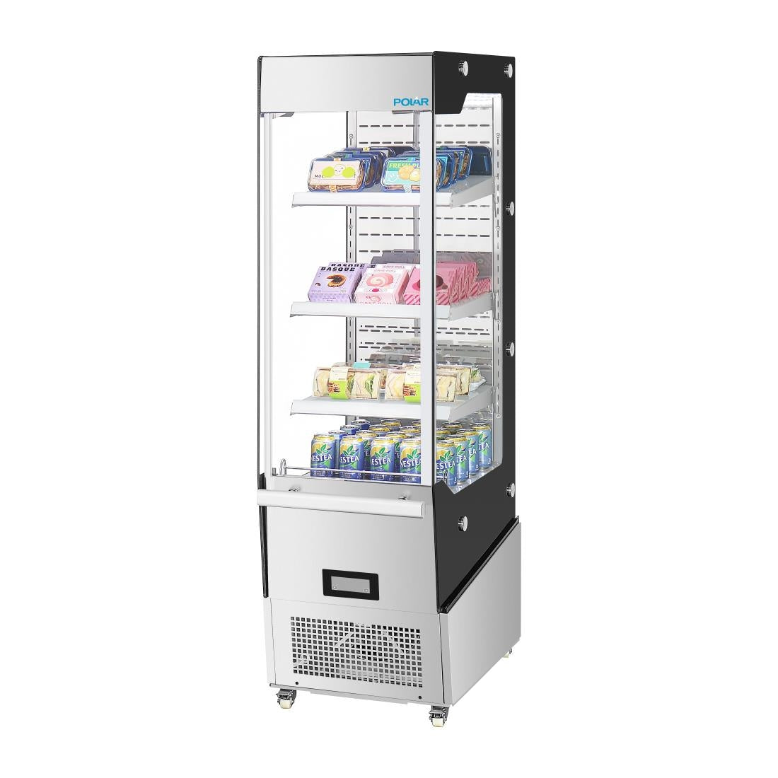 Vitrine réfrigérée positive libre-service Slimline Polar série G avec porte 220 L - Polar - PG006
