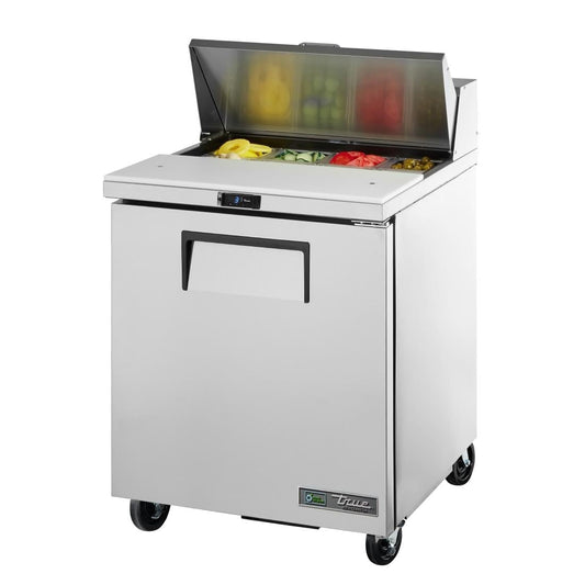 Table de préparation 8 bacs GN 1/6 1 porte True TSSU-27-08-HC - TRUE - CK306