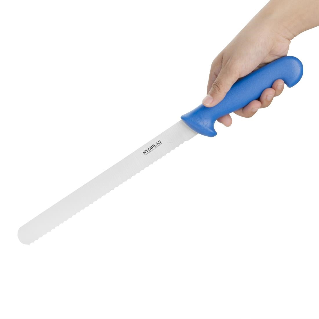 Couteau à génoise dentelé Hygiplas bleu 254 mm - Hygiplas - FX120