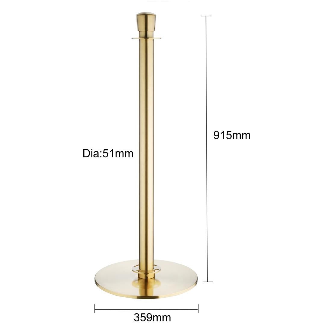 Poteaux d'accueil à base plate Bolero en laiton brossé (lot de 2) - Bolero - JA343