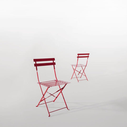 Chaises de terrasse en acier Bolero rouges (lot de 2) - Bolero - GH555
