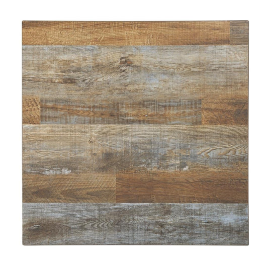 Plateau de table carré Bolero effet bois vieilli - 70 cm - Bolero - DR823