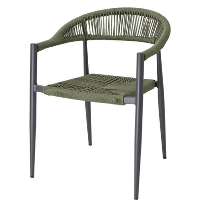 Fauteuils d'extérieur en rotin PE tressé Bolero Eden verts (lot de 4) - Bolero - HZ592