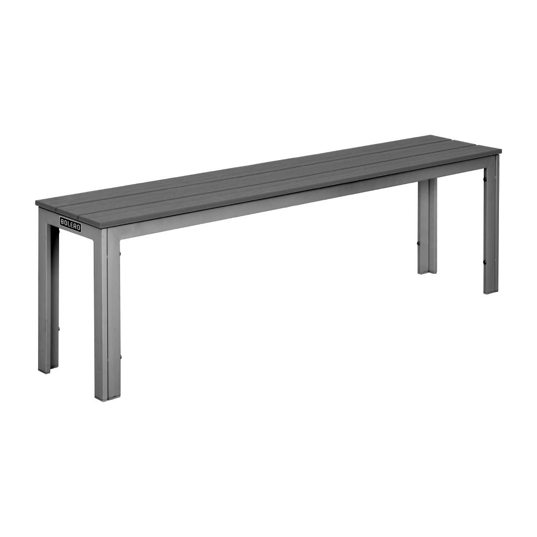 Bancs à lattes Bolero Valletta gris (lot de 2) - Bolero - HZ024