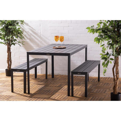Table d'extérieur à lattes Bolero Valletta grise 1560mm - Bolero - HZ020