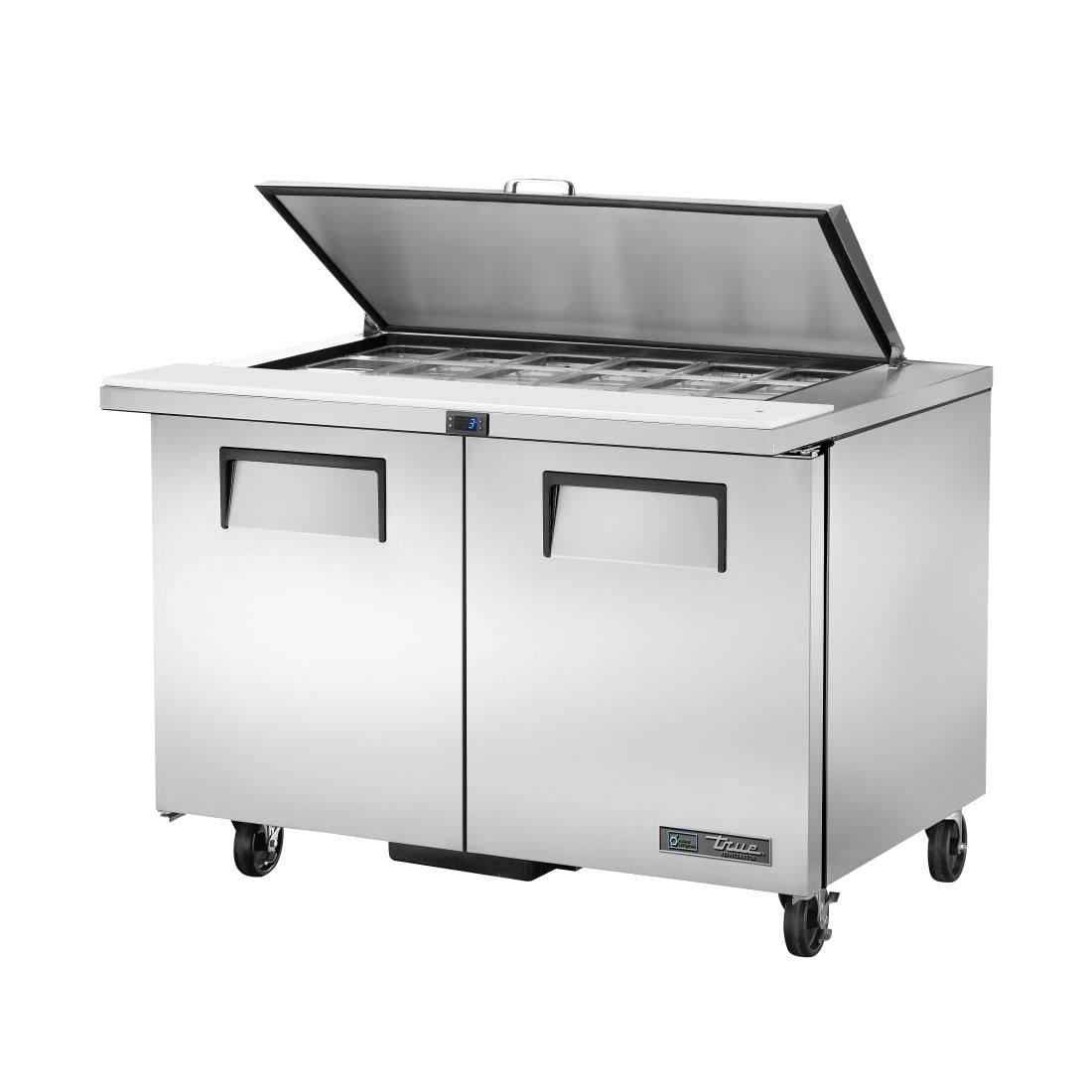 Comptoir de préparation 2 portes True 18 bacs GN 1/6 TSSU-48-18M-B-HC FLID - TRUE - CX128