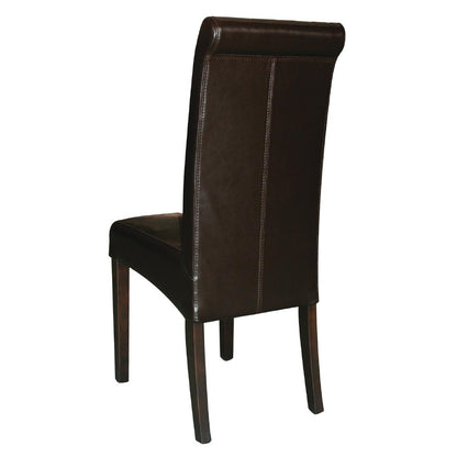 Chaises en simili cuir à dossier incurvé Bolero noires (lot de 2) - Bolero - GF956