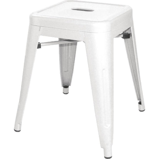 Tabouret bas Bolero Bistro en acier blanc (lot de 4) - Bolero - DL869