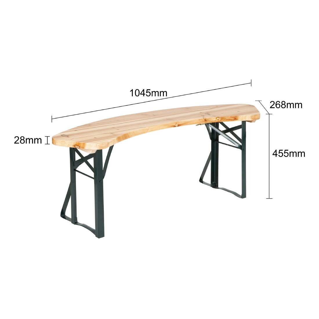Ensemble brasserie table ronde et bancs Bolero 1670x460mm - Bolero - JK498