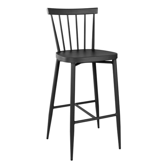 Tabourets hauts en aluminium Bolero Windsor noirs (lot de 2) - Bolero - DX688