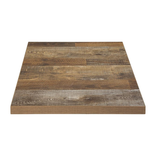 Plateau de table carré Bolero effet bois vieilli - 70 cm - Bolero - DR823