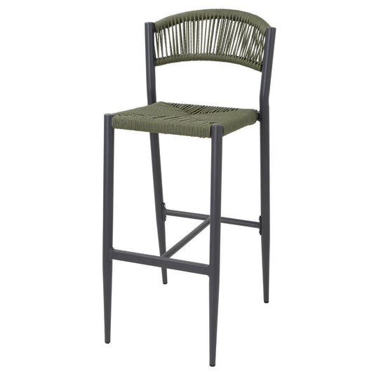 Tabourets de bar d'extérieur en rotin PE tressé Bolero Eden verts (lot de 2) - Bolero - HZ595