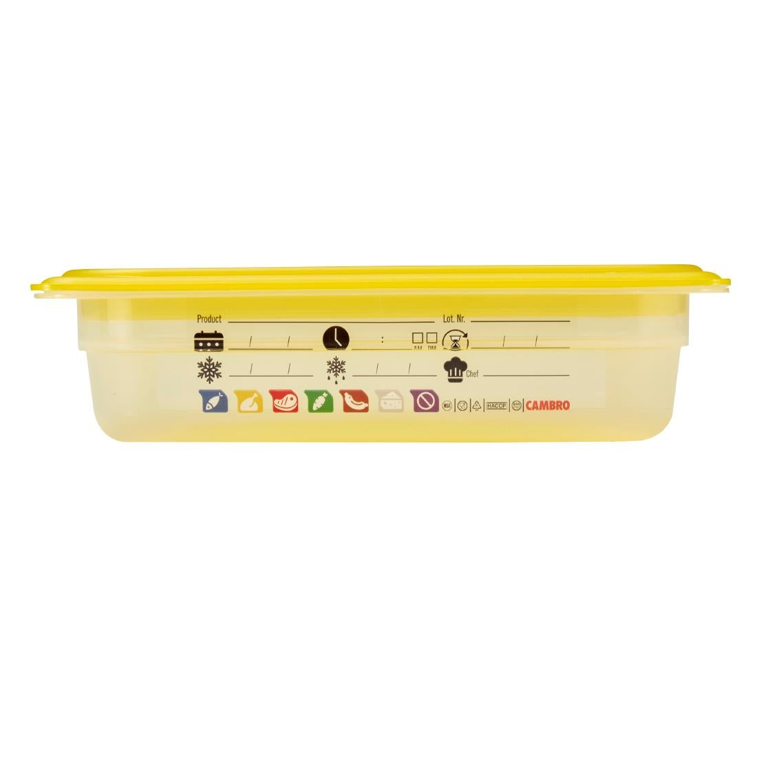 Bac en polypropylène Cambro Safetrak IML GN 1/2 65mm - Cambro - JN504