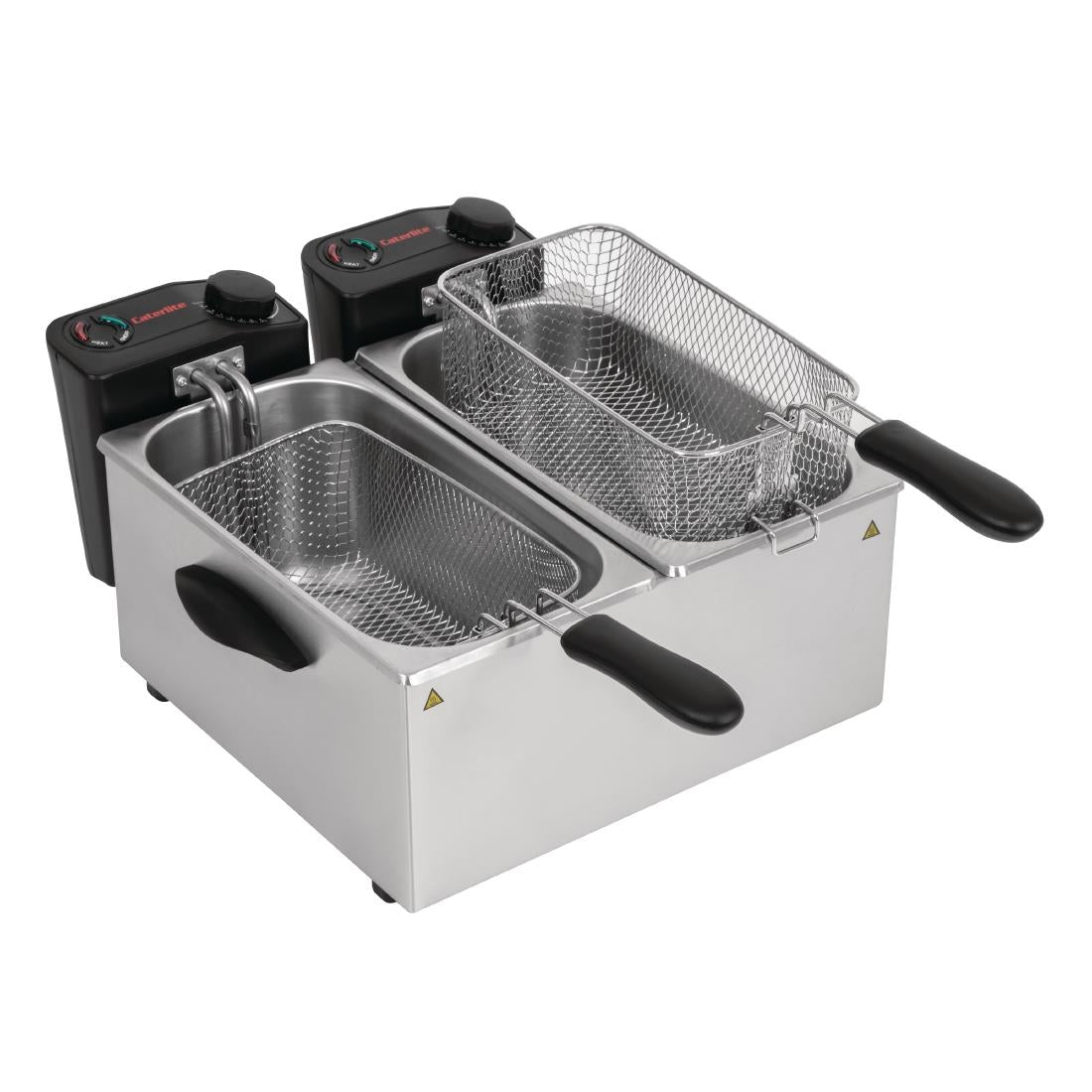 Friteuse de comptoir double Caterlite peu intensive 2x 3,5L - Caterlite - GG199