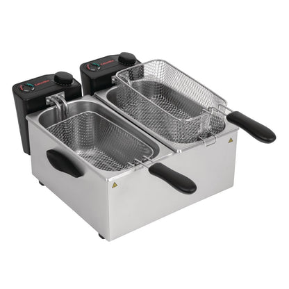 Friteuse de comptoir double Caterlite peu intensive 2x 3,5L - Caterlite - GG199